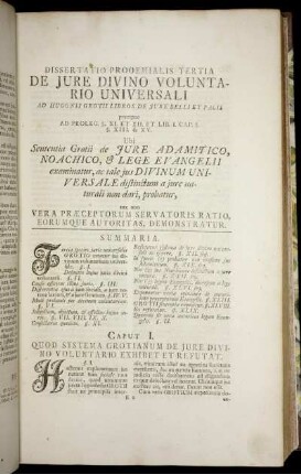 Dissertatio Prooemialis Tertia De Jure Divino ...