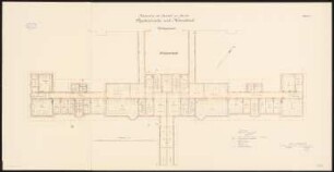 Psychiatrische- und Nervenklinik der Charité, Berlin: Mittelgebäude: Grundriss Erdgeschoss 1:100
