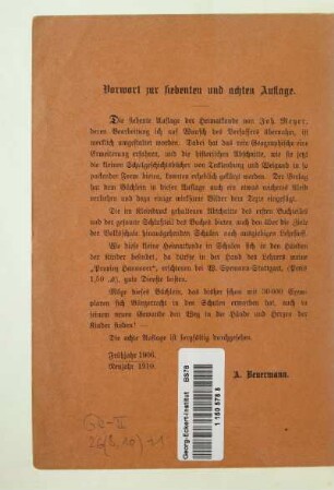 Vorwort zur siebenten und achten Auflage