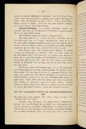 160, XII. Die vier vulkanischen Gebiete der schwäbisch-fränkischen Alb