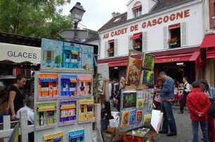 Paris - Menschen in der City : Bilder und Touristen am Place du Tertre, Montmartre. Paris, 2006