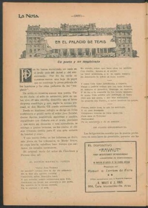 En la palacio de Temis : Un poeta y un magistrado