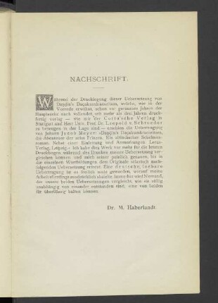 Nachschrift