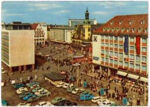 Messestadt Leipzig. Teilansicht vom Markt