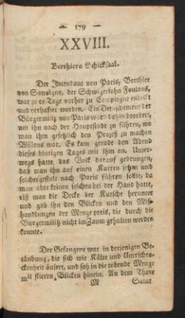 XXVIII. Berthiers Schicksaal