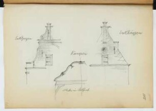 Giebel, Enkhuizen / Giebel, Kampen: Ansichten (aus: Skizzen- und Fotoalbum 27)