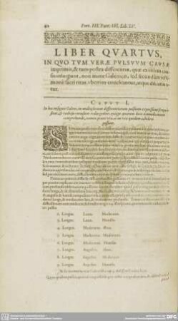 LIBER QUARTUS, IN QUO TUM VERAE PULSUUM CAUSAE ...
