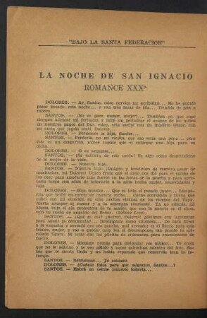 La noche de San Ignacio - Romance XXX°