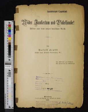 Wider Junkertum und Pickelhaube! : Bilder aus dem neuen deutschen Reich