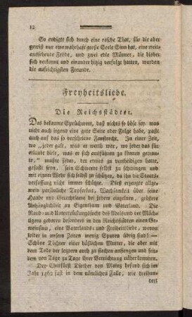 12-23, Freiheitsliebe. - Edelmuth.