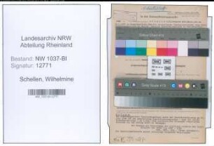 Entnazifizierung Wilhelmine Schellen , geb. 15.01.1895 ()