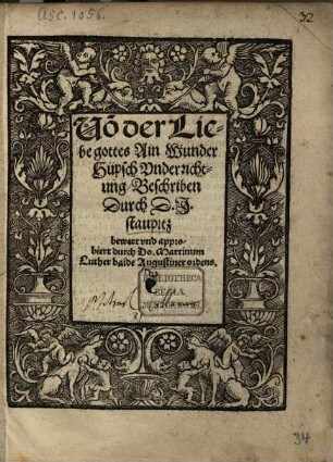 Vo[n] der Liebe gottes Ain Wunder Hüpsch Vnderrichtung
