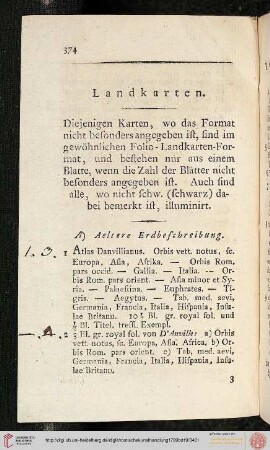 Landkarten (Nr. 1-751)