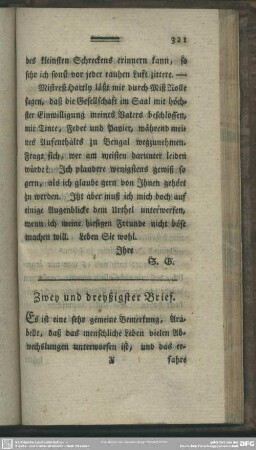 Zwey und dreyßigster Brief