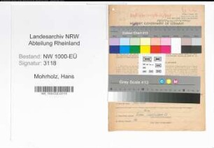 Entnazifizierung Hans Mohrholz, geb. 09.01.1908 (Verw.Angest.)