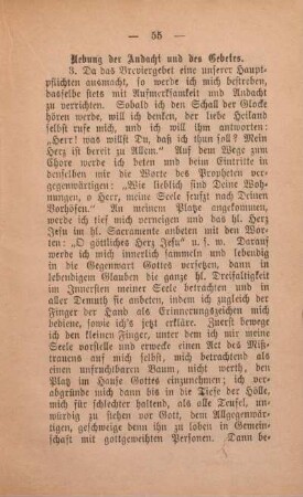Uebung der Andacht und des Gebetes.