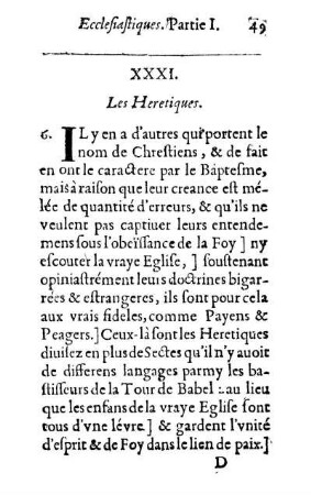 XXXI. Les Heretiques