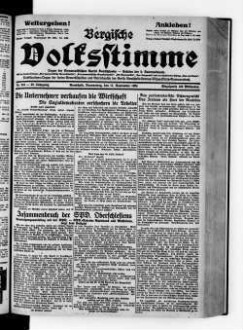 Bergische Volksstimme. 1917-1932