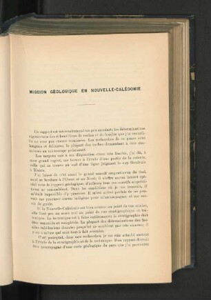 Mission géologique en Nouvelle-Calédonie, par M. Piroutet.