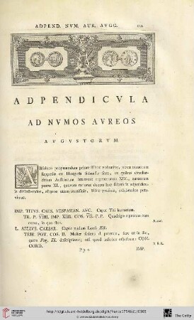 Adpendicula ad numos aureos augustorum