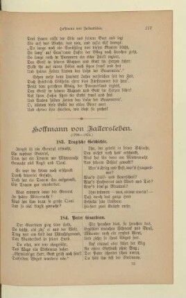 Hoffmann von Fallersleben (1798-1874)