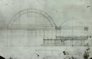 Paris, Weltausstellung 1855: Entwurf für die britische Abteilung: Schnitt durch die Ausstellungshalle