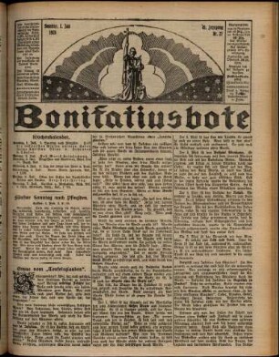 Erste Ausgabe vom Sonntag, den 01. Juli 1928.