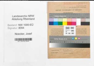 Entnazifizierung Josef Noecker, geb. 18.03.1898 (Regierungsoberinspektor)