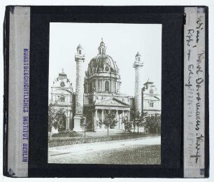 Wien, Karlskirche : Ansicht vom Karlsplatz aus