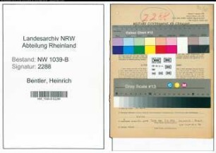 Entnazifizierung Heinrich Bentler , geb. 06.01.1884 ()