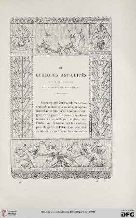 21: De quelques antiquités rapportées de Grèce par M. François Lenormant