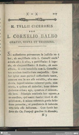 Pro L. Cornelio Balbo Oratio, Sexta Et Tricesima