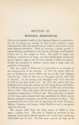 Section XI. Mineral resources