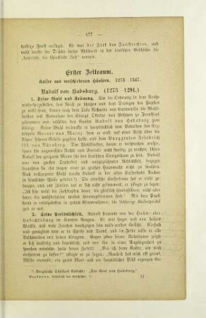 Erster Zeitraum. KaIser aus verschiedenen Häusern 1273-1347
