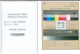 Entnazifizierung Heinrich Herrlich , geb. 19.03.1894 (Beamter)