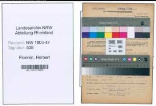 Entnazifizierung Herbert Floeren , geb. 25.07.1910 (Ingenieur)