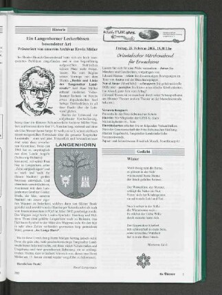 Ein Langenhorner Leckerbissen besonderer Art Präsentiert von unserem Archivar Erwin Möller