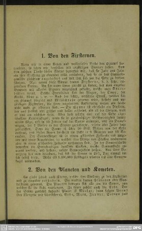1. Von den Fixsternen