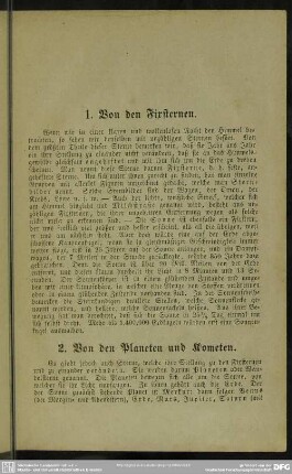 1. Von den Fixsternen