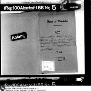 Freiheit der Hörster Lehnleute von den Lasten der Bauerschaft Schwagstorf und des Kirchspiels Ostercappeln