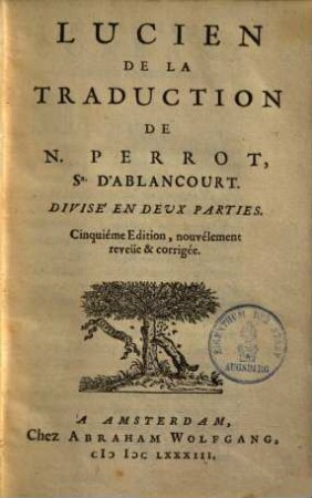 Lucien : divisé en deux parties, 1