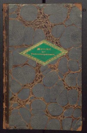 Martikel der Vorbereitungsklassen 1795 - 1822