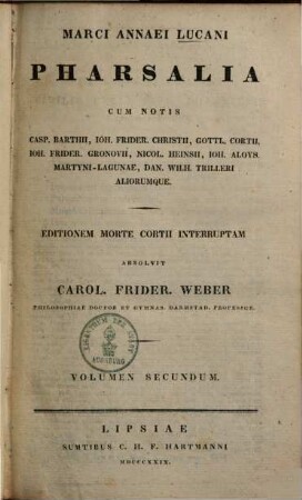 Marci Annaei Lucani Pharsalia, 2