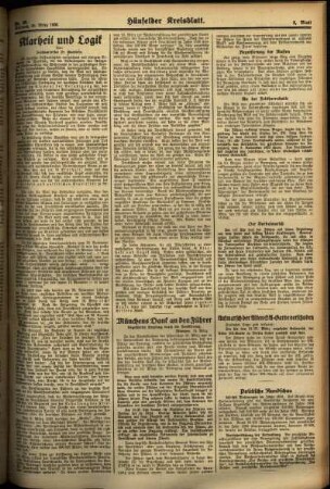 Zweite Ausgabe vom Mittwoch, den 20. März 1935.