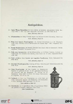 Antiquitäten (Nr. 511-526)