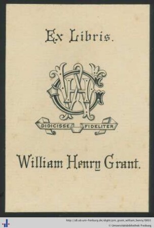[Provenienz]: Grant, William Henry