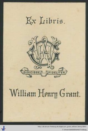 [Provenienz]: Grant, William Henry