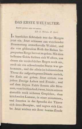 Das Erste Weltalter.