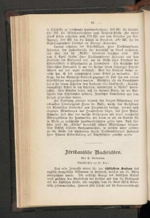 Afrikanische Nachrichten