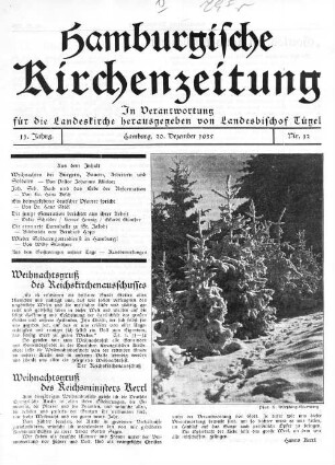 Weihnachtsgruß des Reichsministers Kerrl